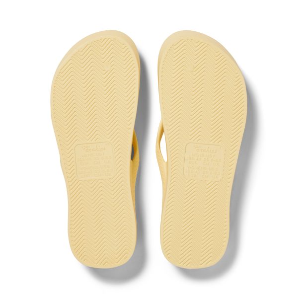 Arch Support Flip Flops - Classic - Lemon