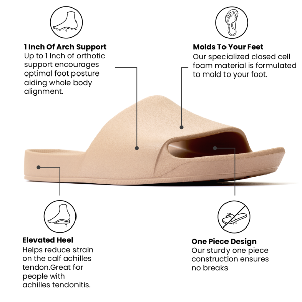 Arch Support Slides - Classic - Tan